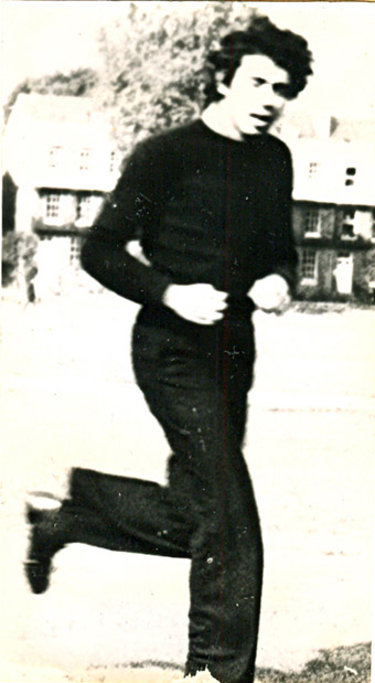 Me running on Cambridge Parker's Piece 1969