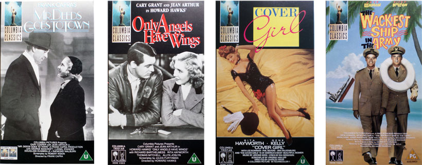 Frank Capra's, Mr Deeds goes to Town, Only Angels Have Wings, Cover Girl, The Wackiest Ship In The Army.