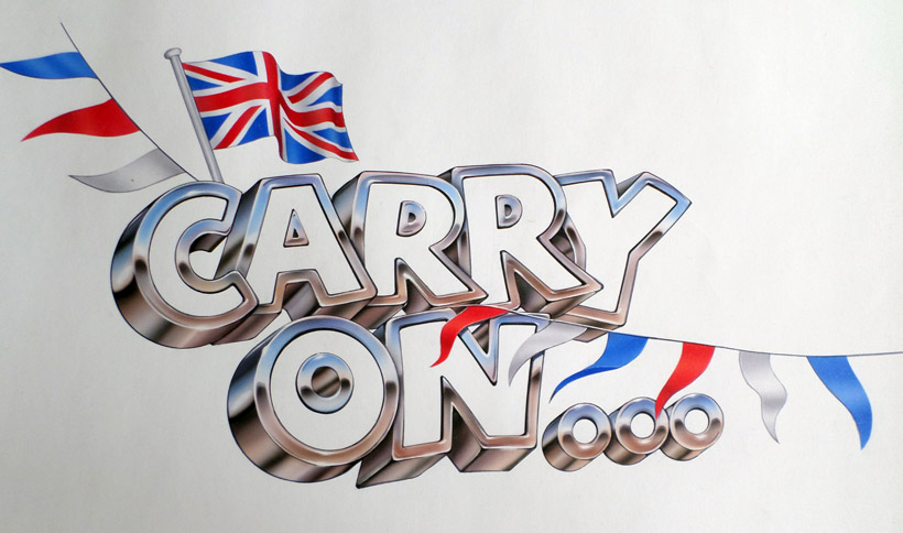 I designed the CARRY ON video series, and used the skills of Jeff Nicholson to artwork the logo with bunting and a flag.