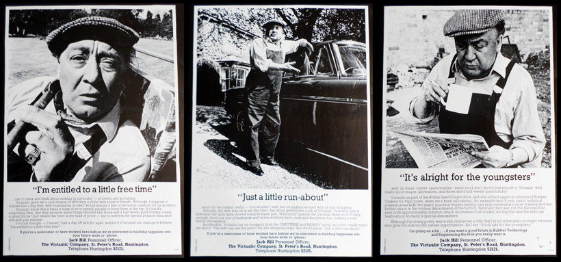 3 adverts for the Victaulic Company, featuring the actor Tommy Godfrey